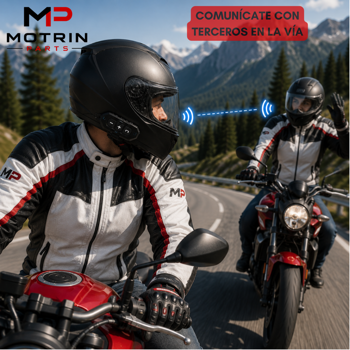Audífono Intercomunicador Casco Moto Auricular Bluetooth