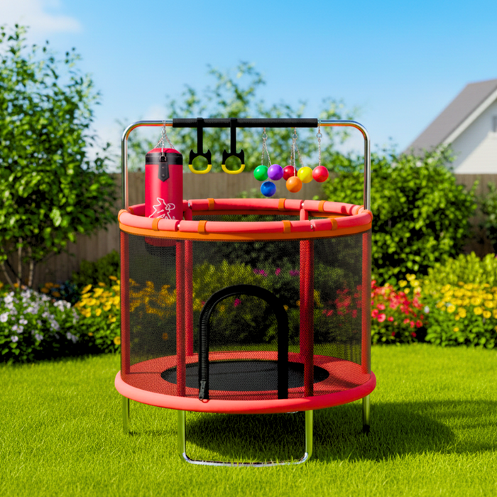 Trampolín Infantil Cama Elástica Para Niños Brincolín 140cm Rojo