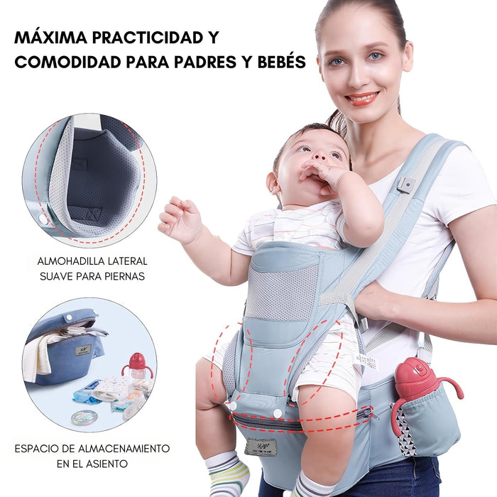 Mochila Porta Bebé Cánguro Ergonómico 15 Posiciones 48 Meses