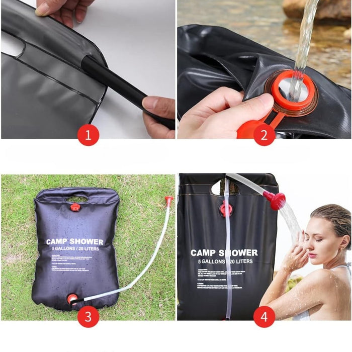 2 Duchas Solar Portátil Camping Ducha Outdoor Acampar