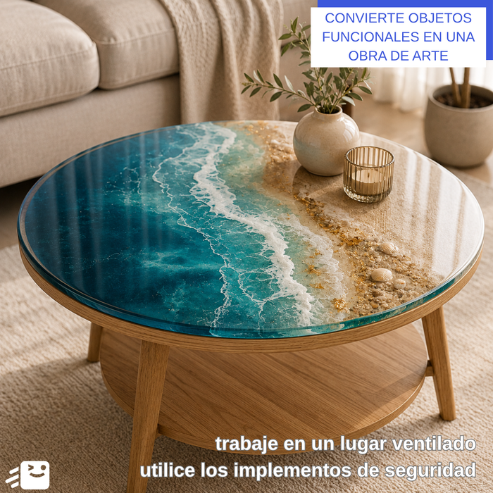 Kit Resina Epóxica Transparente A+b 1,89l Mezcla 1:1