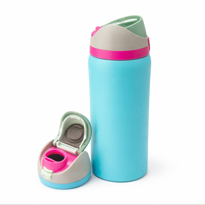 Botella De Agua 1000ml Termo Acero Inoxidable Térmico Celeste