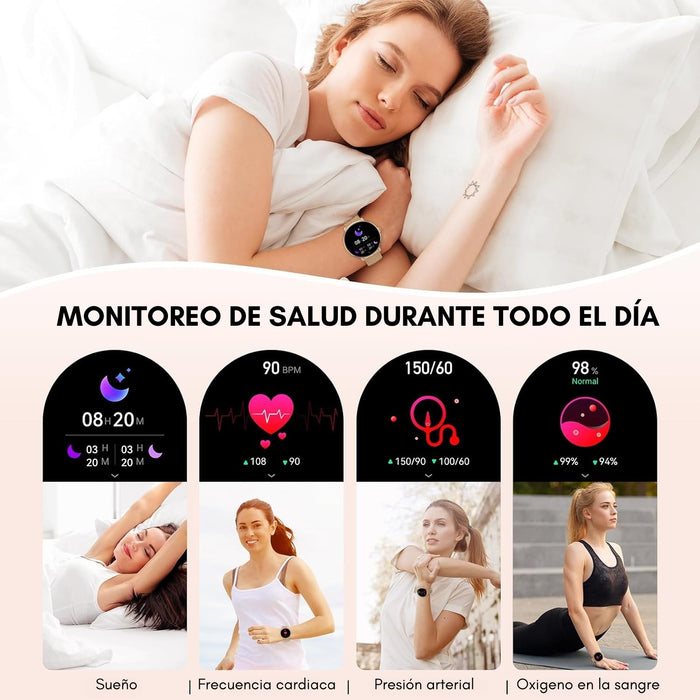 Reloj Inteligente Mujer Elegante Smartwatch Bluetooth Call
