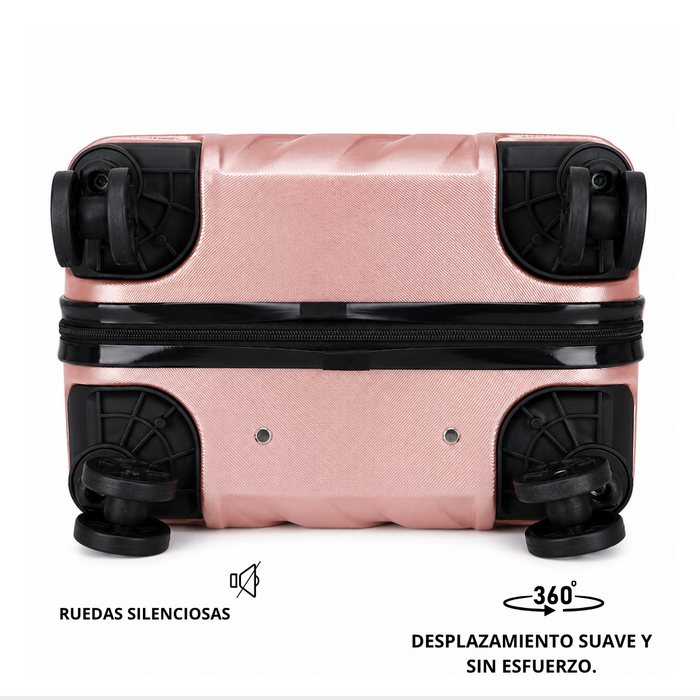 Maleta Cabina De 10 Kg Equipaje Chica Ruedas Viajes Avión - Rosado