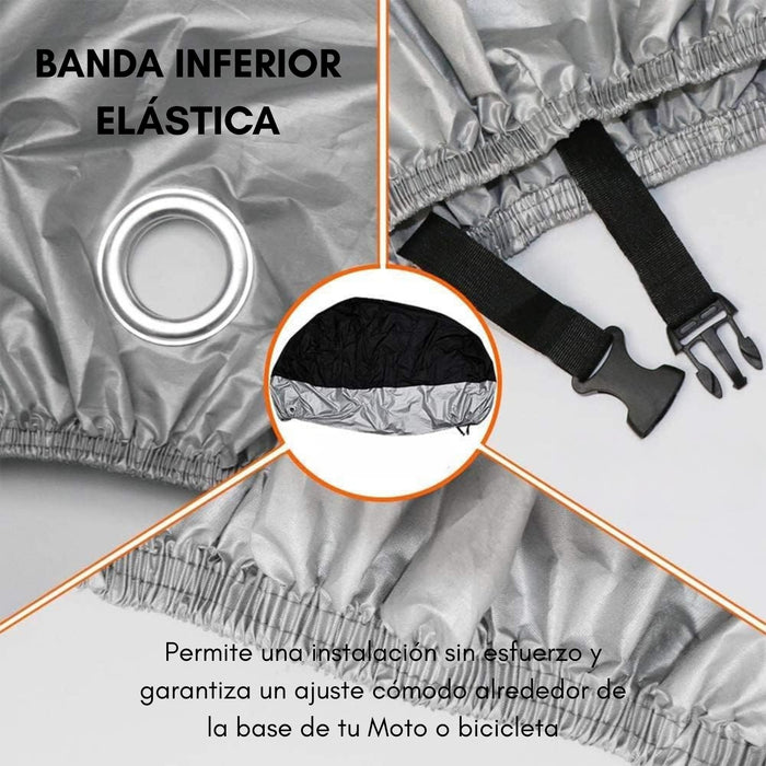 Funda Cubre Motocicleta Carpa Impermeable 245x105x125cm