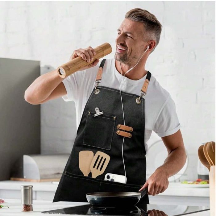 Pechera Delantal Cocina, Barbacoa, Parrilla Premium, Peluque