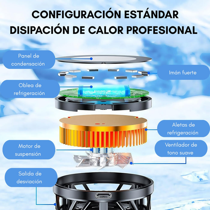 Ventilador Enfriador Cooler Para Movil Magnético Memo Cx08