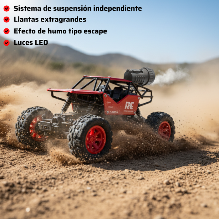 Auto Control Remoto Rock Crawler 2.4 1/18 Rc Humo 4x4