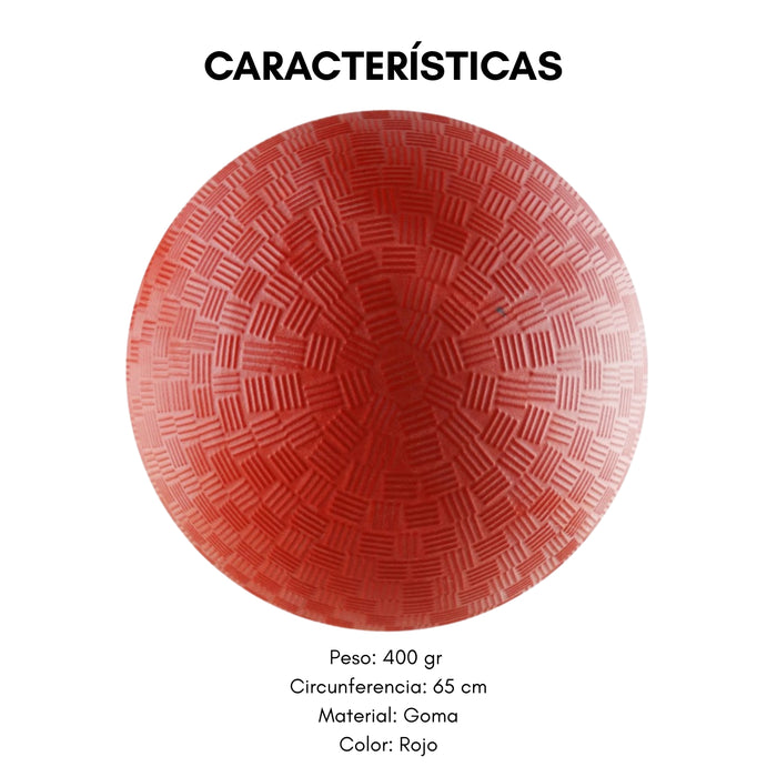Balón De Gimnasia Rítmica Clásico N° 7 Marca Uktime 65 Cm Rojo