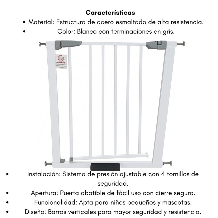Reja Seguridad Escalera Puerta Barrera Ajustable Bebes Niños