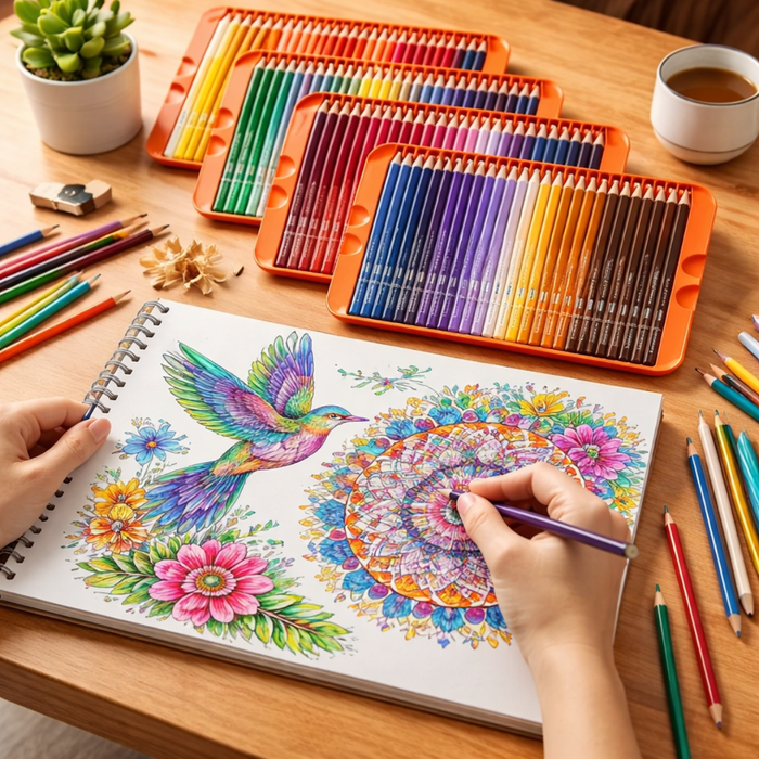 Set 120 Lápices De Dibujo Profesional Estuche Colores Dibujo Multicolor