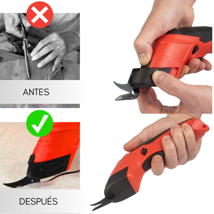 Tijera Eléctrica Recargable para Carton Tela Cuero Alfombra