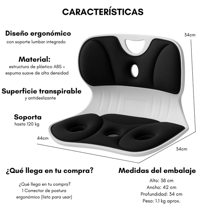 Cojín Ergonómico Para Espalda Cintura Corrige La Postura