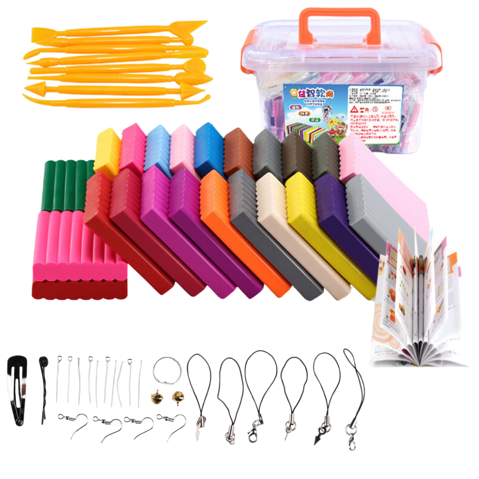QMay Air Dry Clay - Kit de inicio de arcilla para modelar 50 colores, con herramientas de escultura, gran regalo para niños artísticos QMay Air Dry Clay - Kit de inicio de arcilla para modelar 50 colores, con herramientas de escultura, gran regalo para niños artísticos