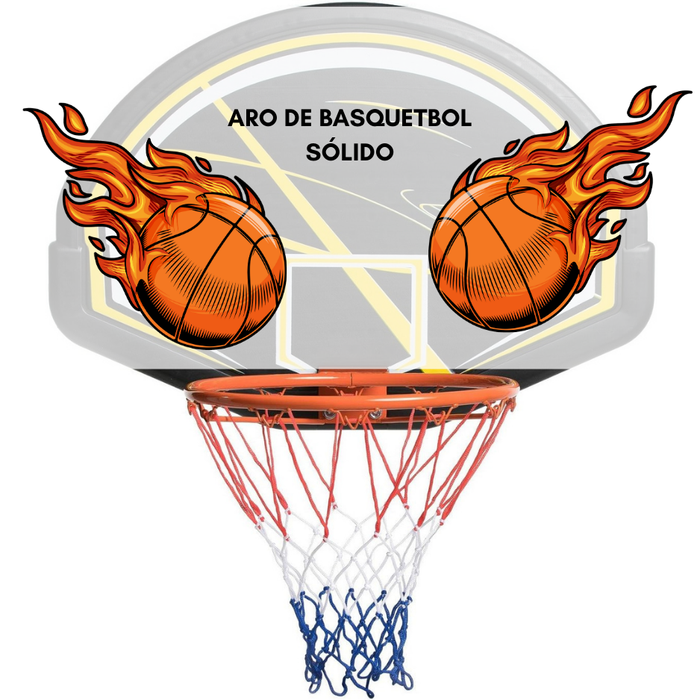 Aro Basquetbol Acero Macizo Retráctil Incluye Resorte Red