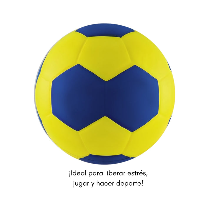 Balon Esponja Pu.handball 6  Amarillo/azul Handbol Espuma
