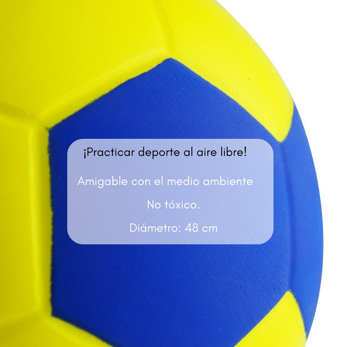 Balon Esponja Pu.handball 6  Amarillo/azul Handbol Espuma