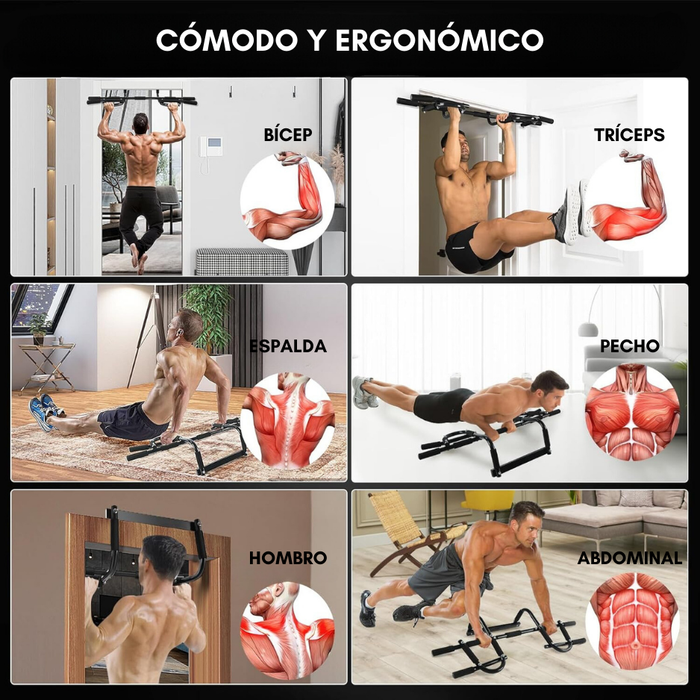 Barra Puerta Dominadas Pull Ups Ejercicios Espalda Abdomen