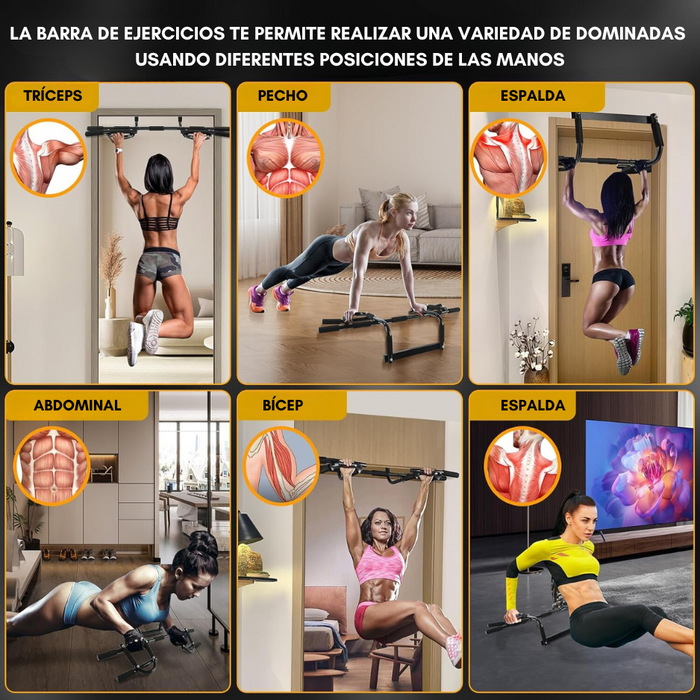 Barra Puerta Dominadas Pull Ups Ejercicios Espalda Abdomen