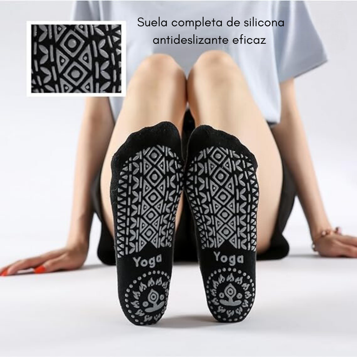 Calcetines Antideslizantes Yoga Pilates Fitnics Set 3 Pares