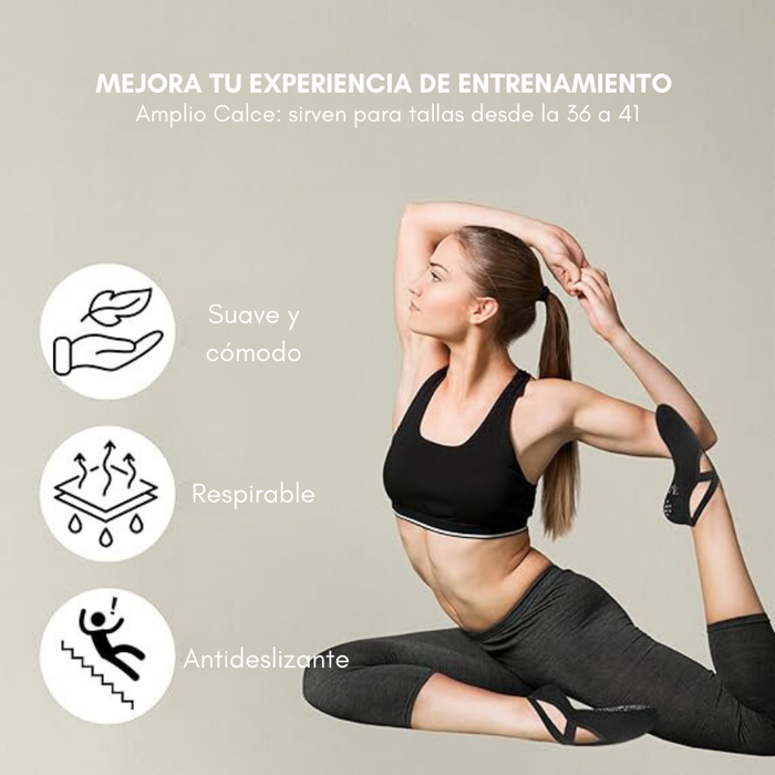 Calcetines Antideslizantes Yoga Pilates Fitnics Set 3 Pares