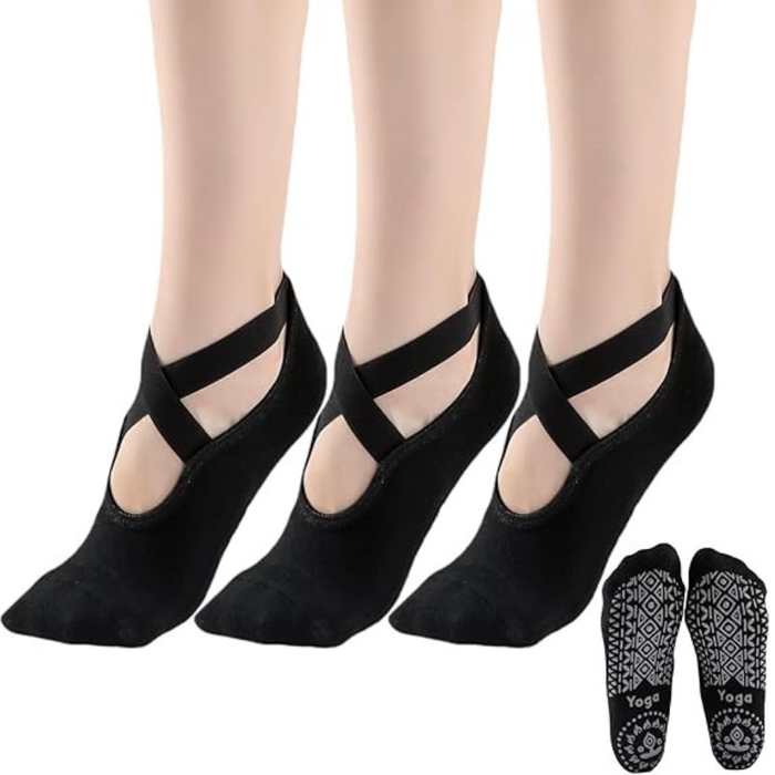 Calcetines Antideslizantes Yoga Pilates Fitnics Set 3 Pares