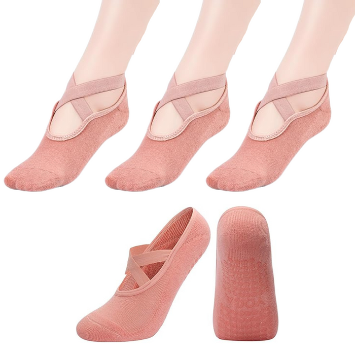 Calcetines Antideslizantes Yoga Pilates Fitnics Set 3 Pares