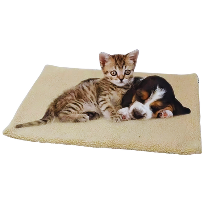 Cama Alfombra Polar Invierno Mascotas Perros Gatos 59x47