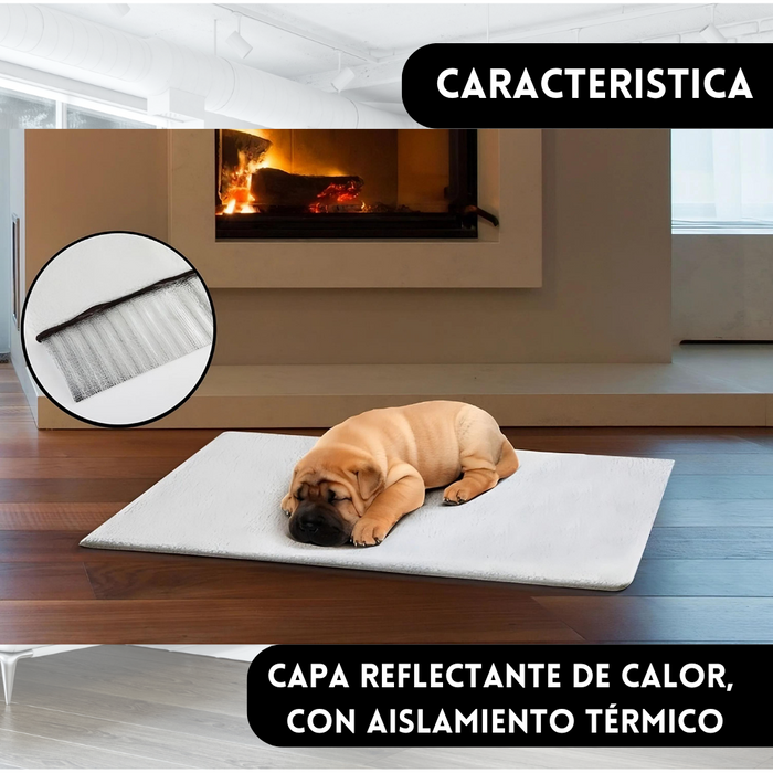 Cama Alfombra Polar Invierno Mascotas Perros Gatos 59x47