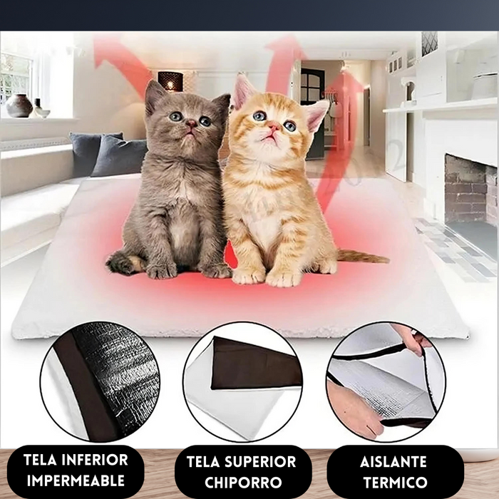 Cama Alfombra Polar Invierno Mascotas Perros Gatos 59x47