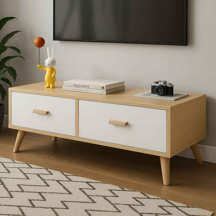 Rack Mueble Televisor 100x30x40cm 2 Tiras Hecho Melamina