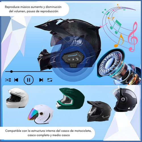 Audífono Intercomunicador Casco Moto Auricular Bluetooth