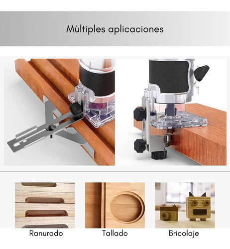 Recortadora Fresadora Rebajadora Bordes Madera Router 800w