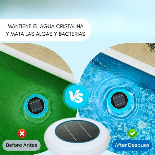 Ionizador Purificador Solar Para Piscina Flotador Purificado