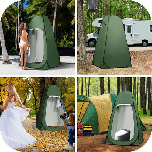 Baño Químico 20 L Camping Outdoor + Carpa Caseta Vestidor