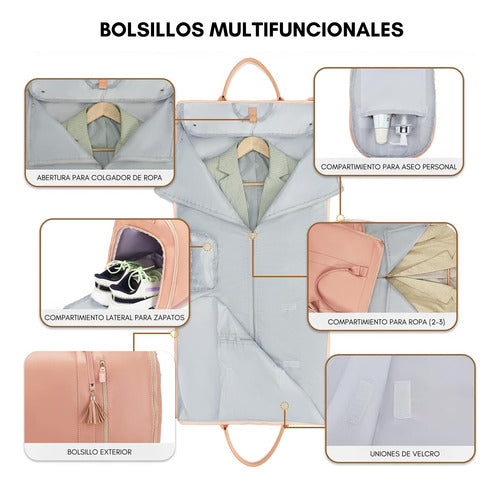 Bolso Plegable Viaje De Mano Carry On 2 En 1 Tiktok 45l