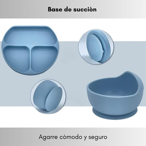 Juego De Alimentación De Silicona Antideslizante Bebés 8 Pz