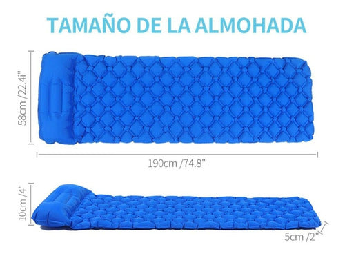 Colchoneta Inflable Plegable Outdoor Camping Trekking Picnic