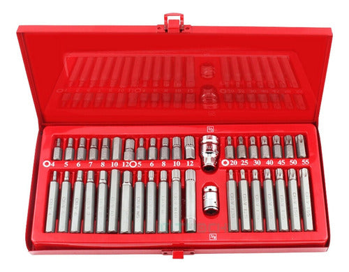 Set Kit Juego Puntas Corto Largo Torx Allen Imbus 40 Piezas