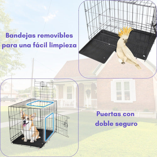 Canil Transportador Perros Animales Desarmable 2 Puertas