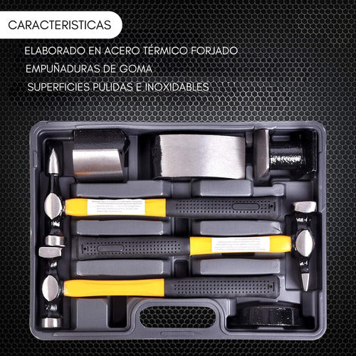 Kit Desabollador Martillo Set 7 Piezas Reparación Carrocería