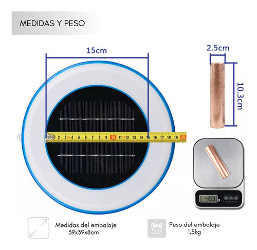 Ionizador Purificador Solar Para Piscina Flotador Purificado