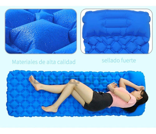 Colchoneta Inflable Plegable Outdoor Camping Trekking Picnic