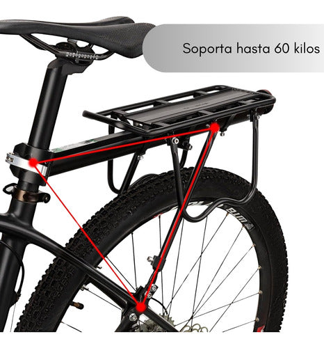 Parrilla Bicicleta Con O Sin Freno De Disco Porta Alforjas