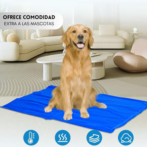 Manta Gel Frío Fría Para Mascotas L:50x90 Cm Perro Gato