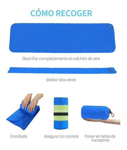 Colchoneta Inflable Plegable Outdoor Camping Trekking Picnic