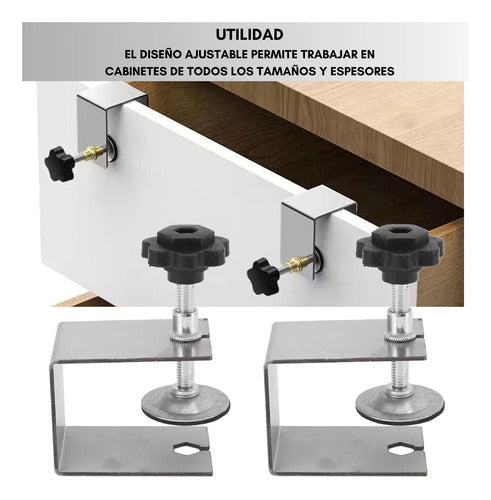 2 Abrazaderas Para Instalación Frontal De Cajón 2mm