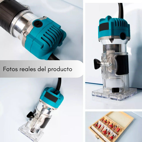 Recortadora Fresadora Rebajadora Bordes Madera Router 800w