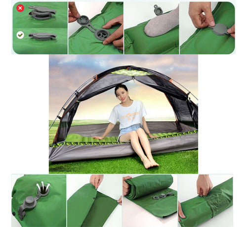 Colchoneta Inflable Plegable Outdoor Camping Trekking Picnic