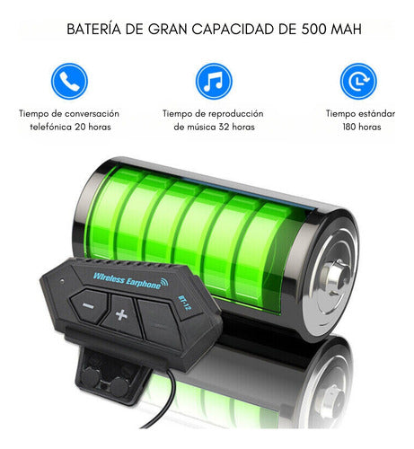 Audífono Intercomunicador Casco Moto Auricular Bluetooth